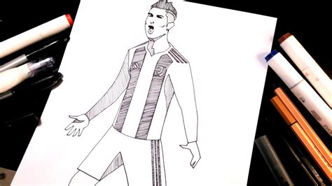 cómo dibujar el cr7 cristiano ronaldo YouTube