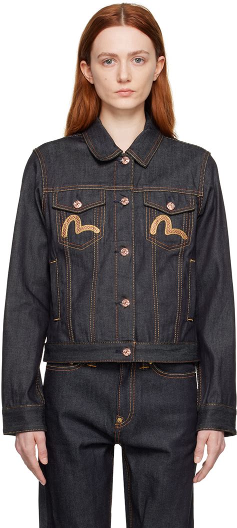 Evisu Indigo Embroidered Denim Jacket Evisu