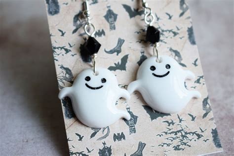 Ghost Earrings Halloween Jewellery Spooky Earrings Etsy UK