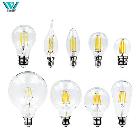 LED Retro Edison Bulb E14 E27 AC 220V 2W 4W 6W 8W Vintage Glass Lamp