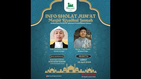 Live Sholat Tarawih Malam Ke Masjid Riyadhul Jannah Imam Ust