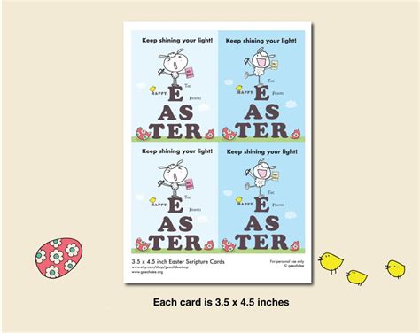 Kid's Easter Cards, Printable Christian Easter Card, Sunday School ...