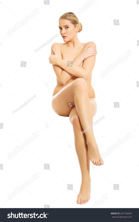 Full Length Nude Woman Sitting Crossed Stock Photo 247104043 Shutterstock