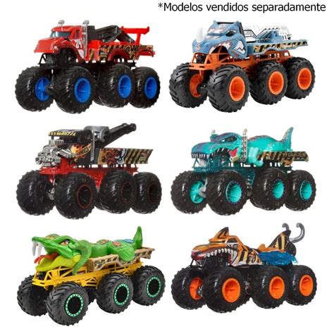 Monster Trucks Big Rigs Caminhão Reboque 1 64 Hot Wheels Mattel Shopee Brasil