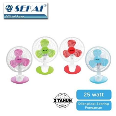 Jual KIPAS ANGIN DESK FAN MEJA SEKAI 15 CM 15CM 6 INCH IN 6 25 WATT