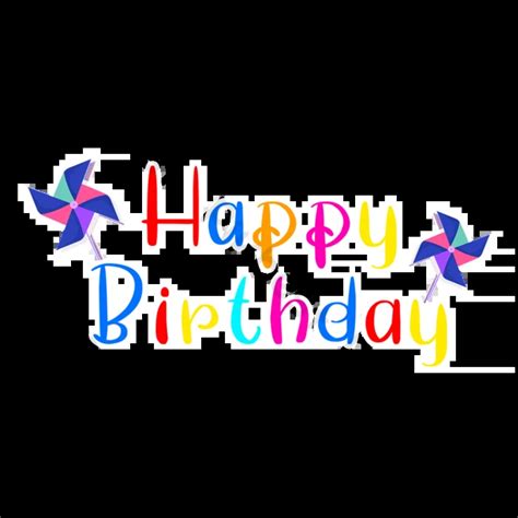 Happy Birthday Sticker With Transparent Bg Elementos Graficos