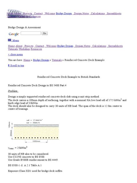 reinforced concrete bridge deck design  stress mechanics