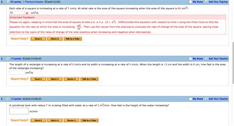 Solved C Points I Previous Answers Scalc My Chegg