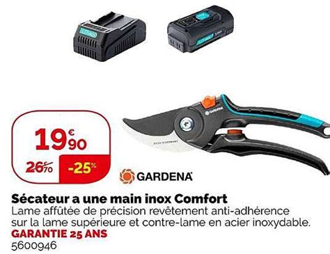 Promo S Cateur A Une Main Inox Comfort Gardena Chez Weldom Icatalogue Fr