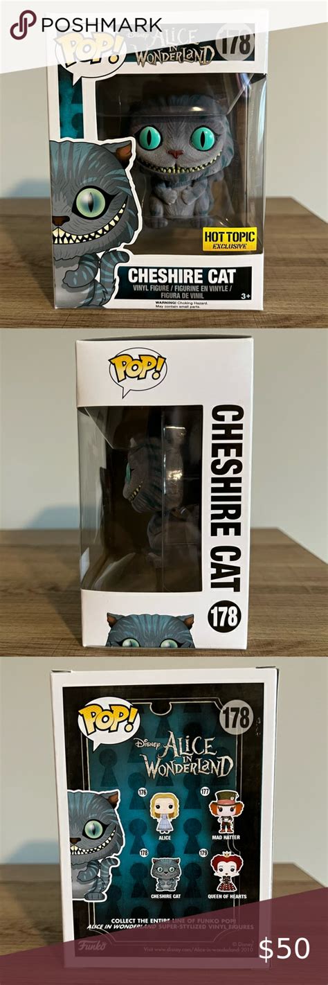 Funko Flocked Cheshire Cat Hot Topic Exclusive Disney Alice In Wonderland Disney Alice Cheshire