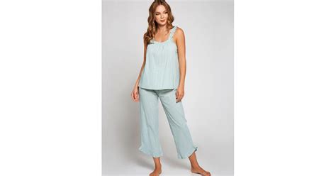 Icollection Claire Pajamas In Blue Lyst