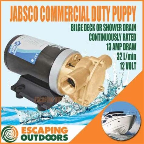 12 Volt Jabsco Commercial Duty Puppy Pump Marine Grade Water Pump Bilge