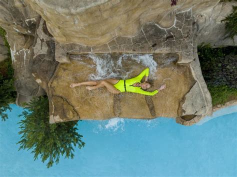 A Lovely Mature Blonde Bikini Model Enjoys A Day Poolside At Home Stock Image Image Of Adult