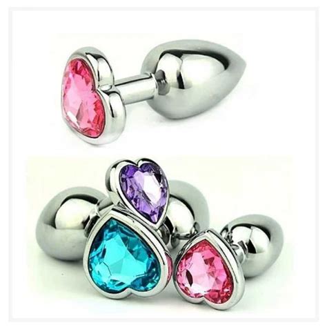 Plug Anal Jóia em Formato de Coração Tamanho M Sexy Atacado