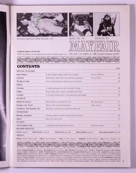 Mayfair Magazine Vol 6 No 10 From 1971 Excellent Condition £899