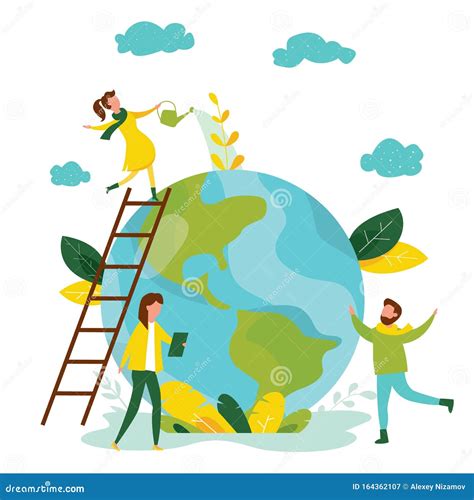 Ecology Concept People Take Care About Planet Ecology Protect Nature