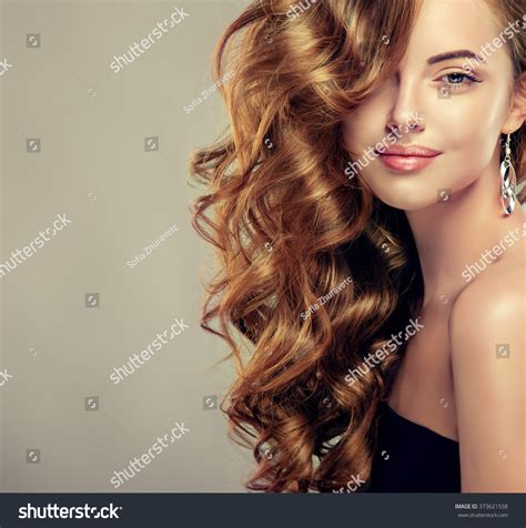 Beautiful Girl Long Wavy Hair Brunette Stock Photo 373621558 Shutterstock
