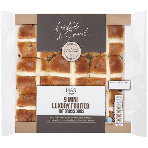 M S Luxury Mini Hot Cross Buns Ocado