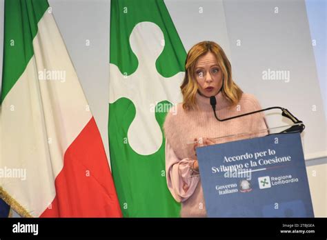 Torino Dicembre Milano Italia Giorgia Meloni Presidente Del