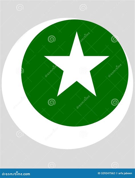 Pakistani Flag Green And White Colour Combination Star And Moon Logo