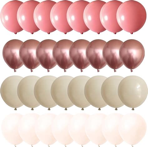 Amazon Blush Pink Balloons Packs Inch Retro Pink Double Stuffed Nude Beige Balloon