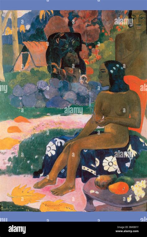 Tahitian Girl Nude Sits On Fabric Stock Photo Alamy