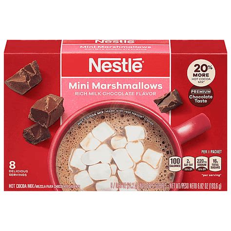 Nestle Hot Cocoa Mix Rich Milk Chocolate Flavor Mini Marshmallows Ea Hot Cocoa Mix
