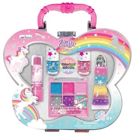 Jual New Glitter Cosmetic Make Up Kutek Wangi Unicorn Set Anak Hot