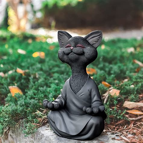 Trinx Happy Cat Buddha Garden Statue | Wayfair