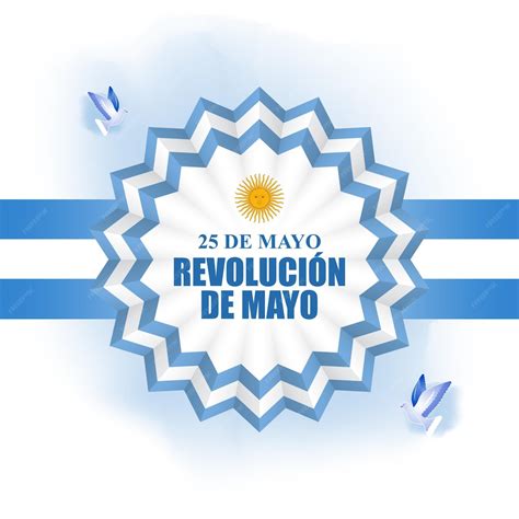 Ilustração Em Vetor De 25 De Mayo Revolucion De Mayo Vetor Premium