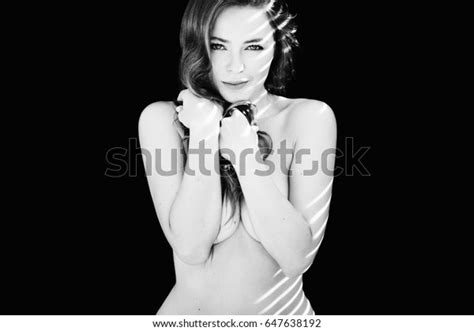 Naked Woman Long Wavy Hair Poses Stock Photo Shutterstock