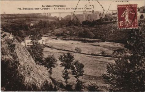 CPA BUSSEAU SUR CREUSE LE Viaduc Et La Vallee De La Creuse 1144238