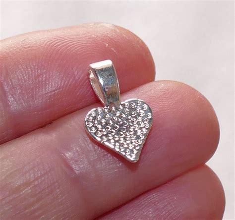 20x Heart Shape Glue On Bails For Pendants Silver Bronze Tone Etsy