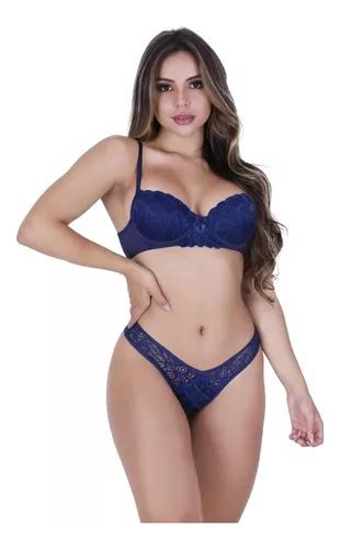 Conjunto Lingerie Calcinha E Sutiã De Bojo Marcela MercadoLivre