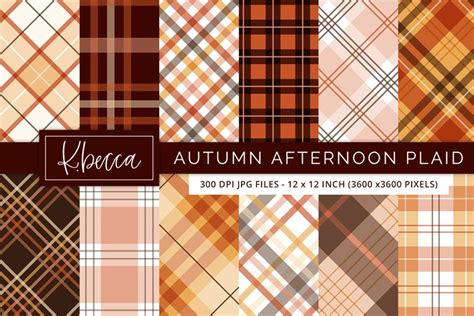 Fall Plaid Background Patterns Seamless Autumn Afternoon