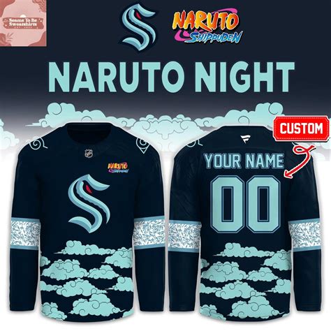 Seattle Kraken X Naruto Shippuden Night 2026 Personalized Hockey Jersey