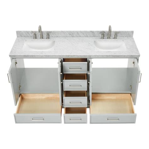 Winston Porter Peighten 61 Double Bathroom Vanity With Carrara Marble