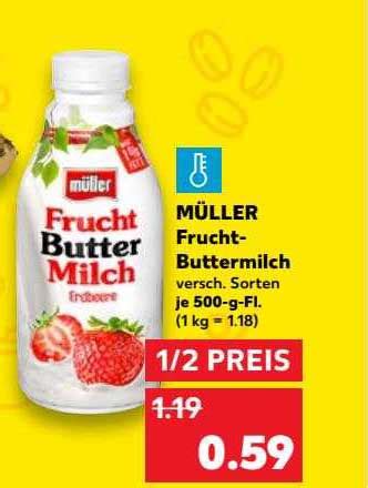 Müller Frucht buttermilch Angebot bei Kaufland 1Prospekte de