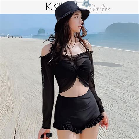 KKimee深V 罩衫SF630古典美 花邊 比基尼連身泳衣 泳裝 BIKINI 溫泉 游泳衣 蝦皮購物