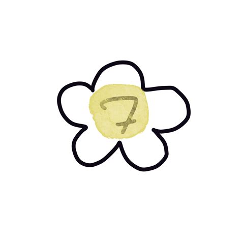 number seven, 7, line art 24806303 PNG