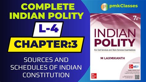 Indian Polity By M Laxmikanth L 4 Sources And Schedules Of Indian