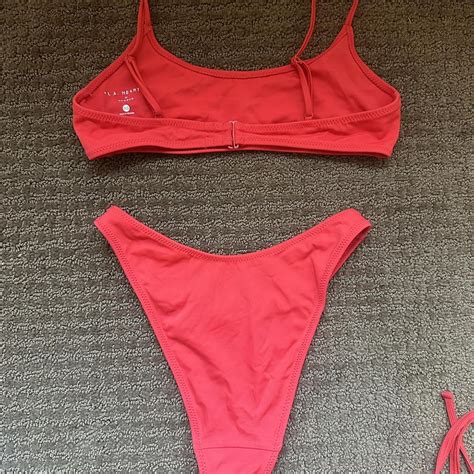 Red Pacsun Bikini Set Size Xs Barely Worn Depop