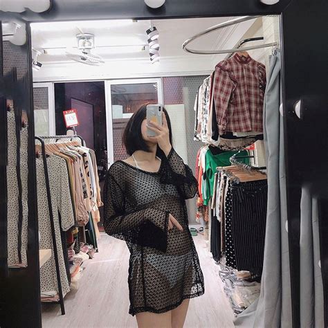 Áo choàng bikini đi biển lưới đen trắng cá tính Chống Nắng Đi Biển cam kết hàng đúng mô tả chất