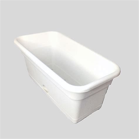 Балконный ящик белый мрамор 40 х 20 х 17 - купить с доставкой по ...