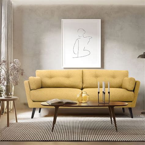 yellow sofa living room ideas  simply work   houszed