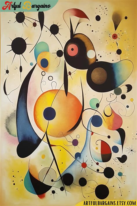 Joan Miro Art Print, Abstract Surrealism, Miro Poster, Miro Inspired ...