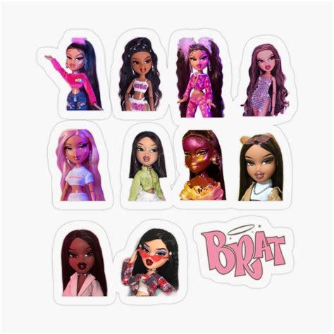 Bratz Doll Sticker Set By Sistermoiyaa Redbubble Bratz Doll Girl