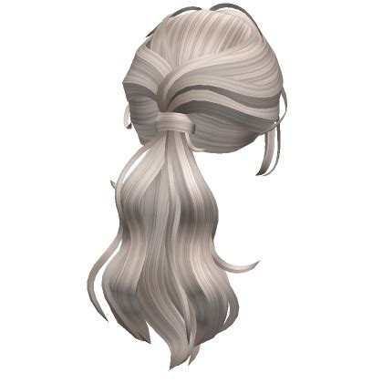 Wavy Layered Ponytail Hair Ash Blonde Roblox