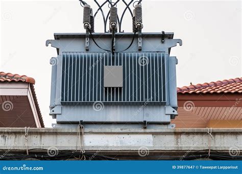 Electric transformer stock image. Image of tower, industrial - 39877647