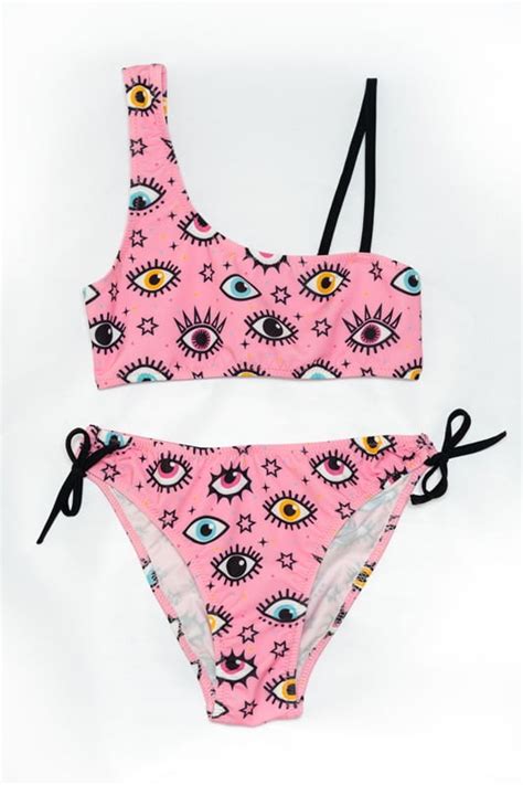 Παιδικό Εφηβικό Μαγιό TORTUE Κορίτσι Eyes Bikini Tres Chic Κατάστημα Εσωρούχων